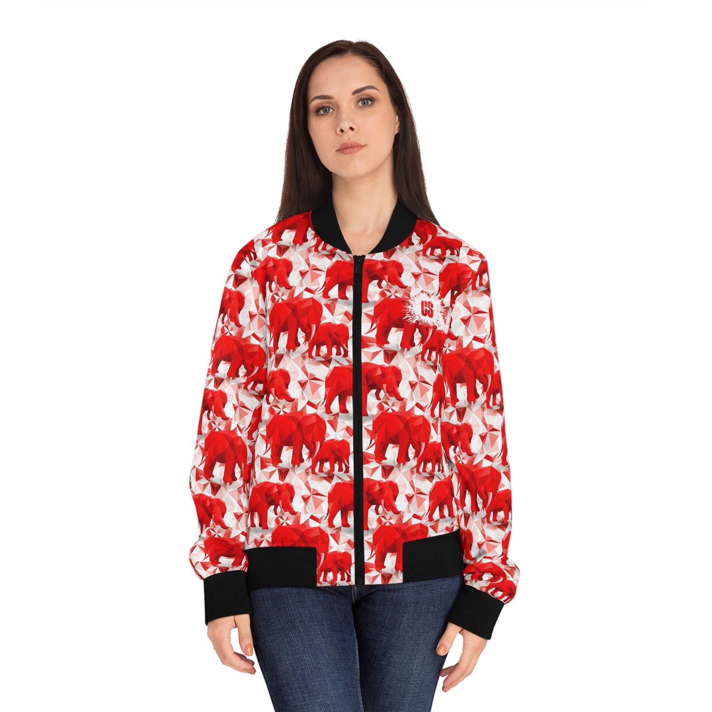 Elephants & Triangles Women's Bomber Jacket