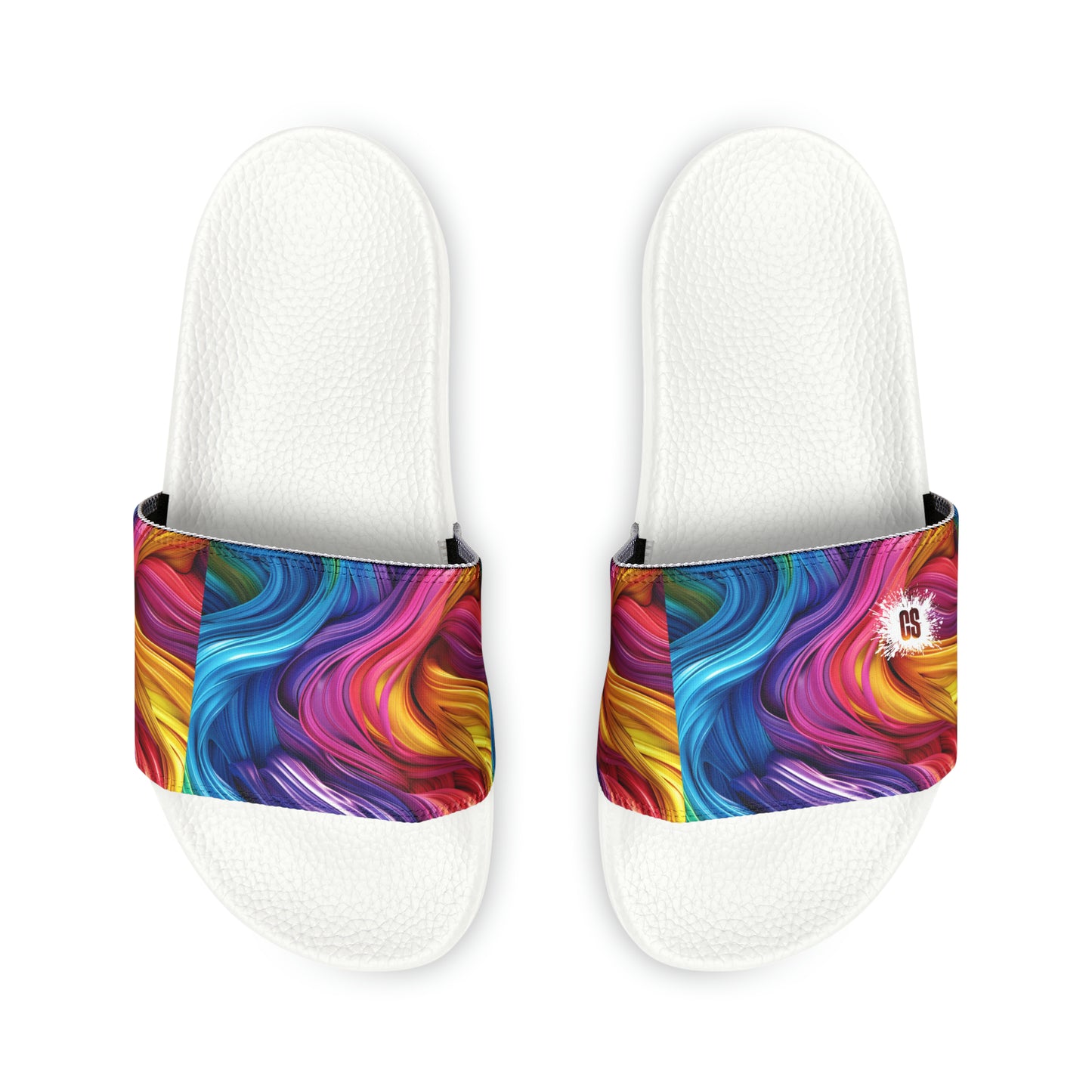 Paint Swirls Women's PU Slide Sandals