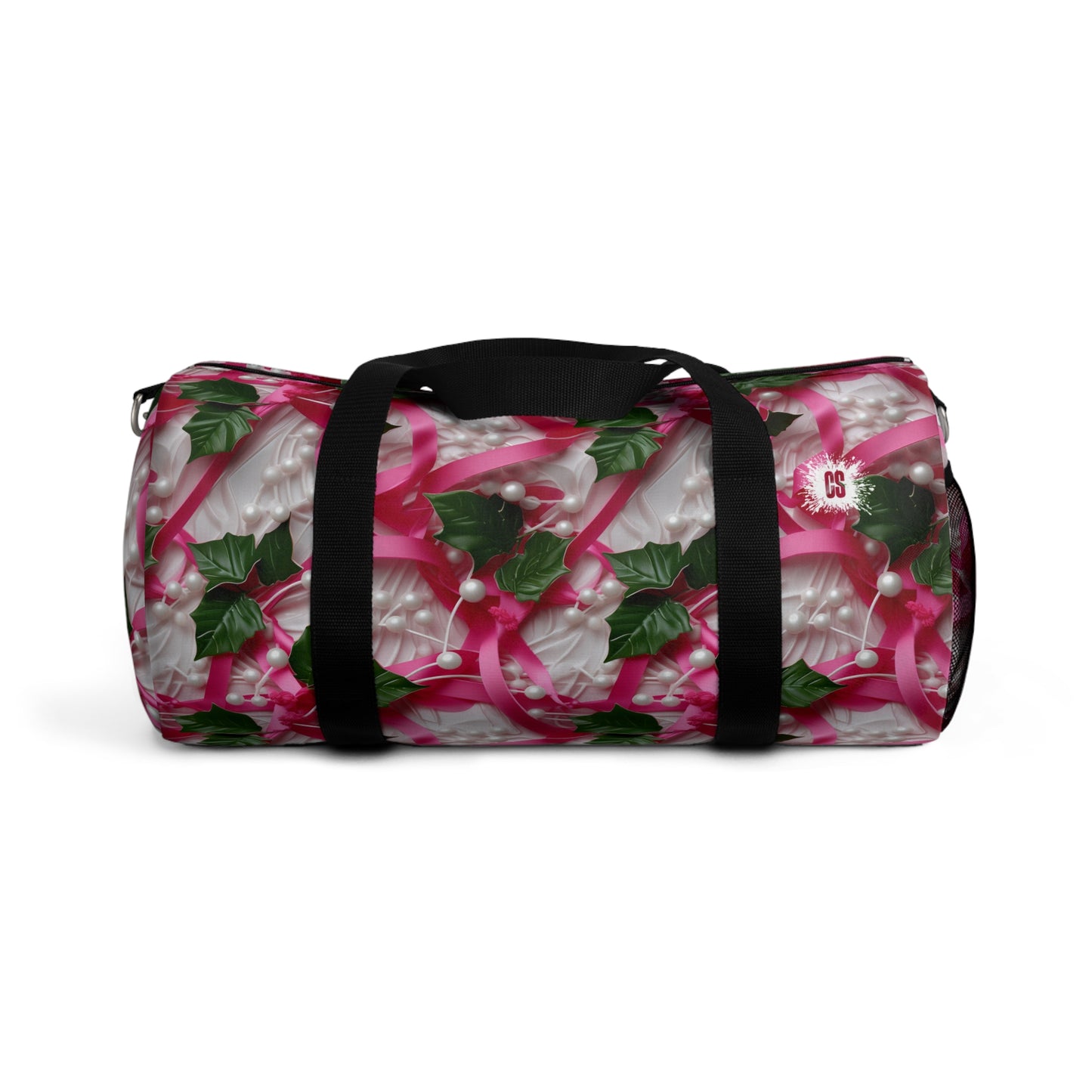 Pink Ribbons, Ivy & Pearls Duffel Bag