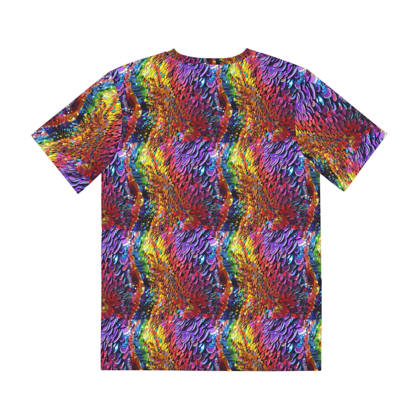 Colorful Sequins Men's Polyester Tee