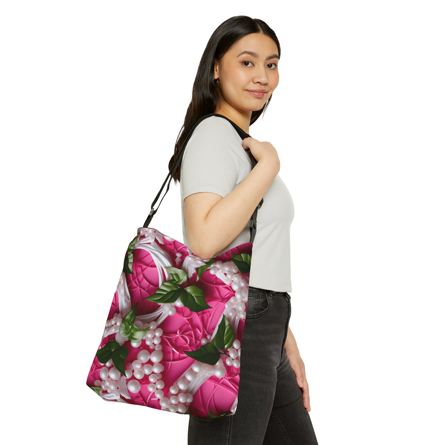 Ivy & Pearls Adjustable Tote Bag