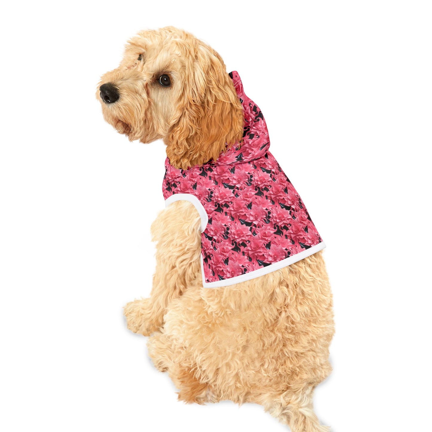 Pink Roses Pet Hoodie