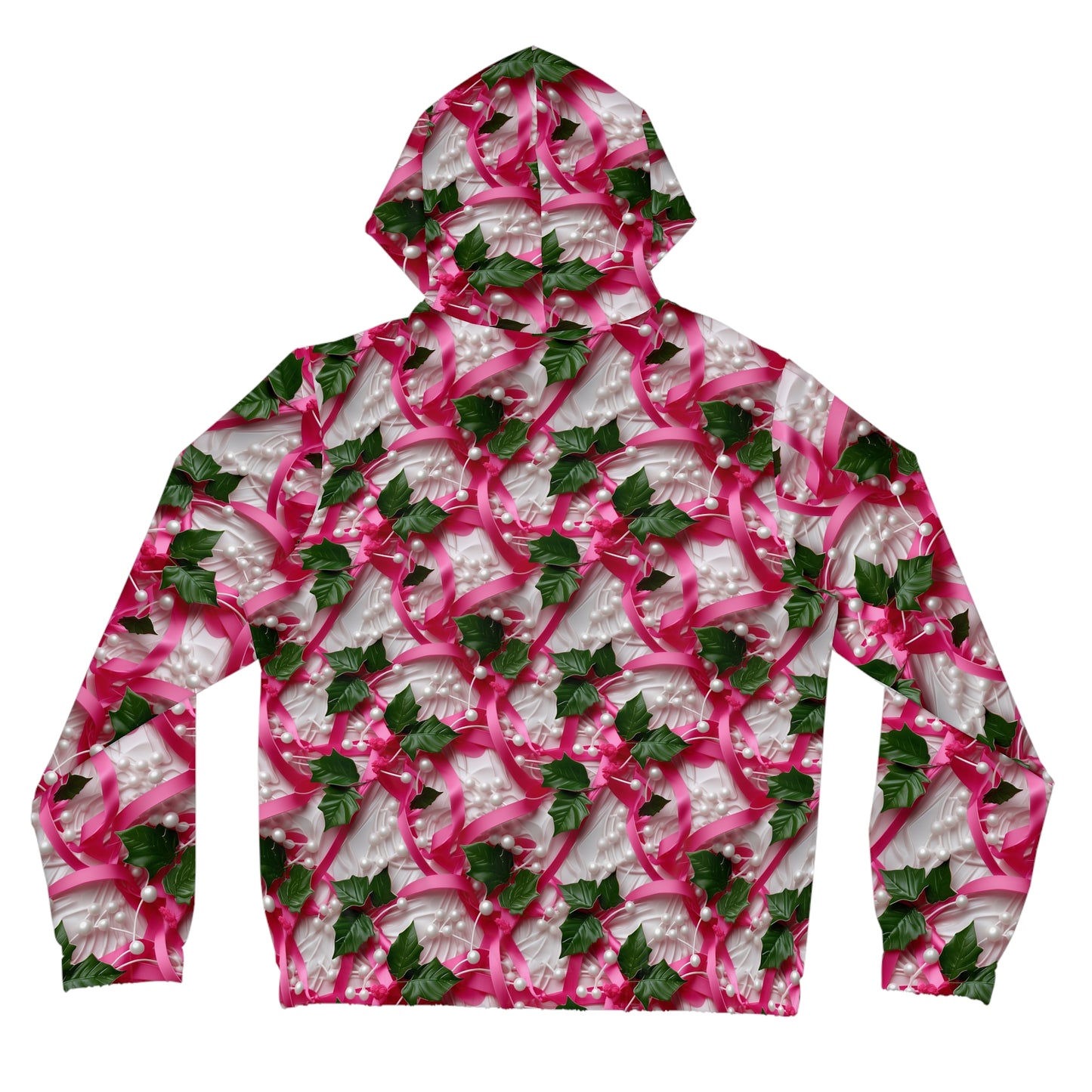 Pink Ribbons, Ivy & Pearls Women’s Full-Zip Hoodie