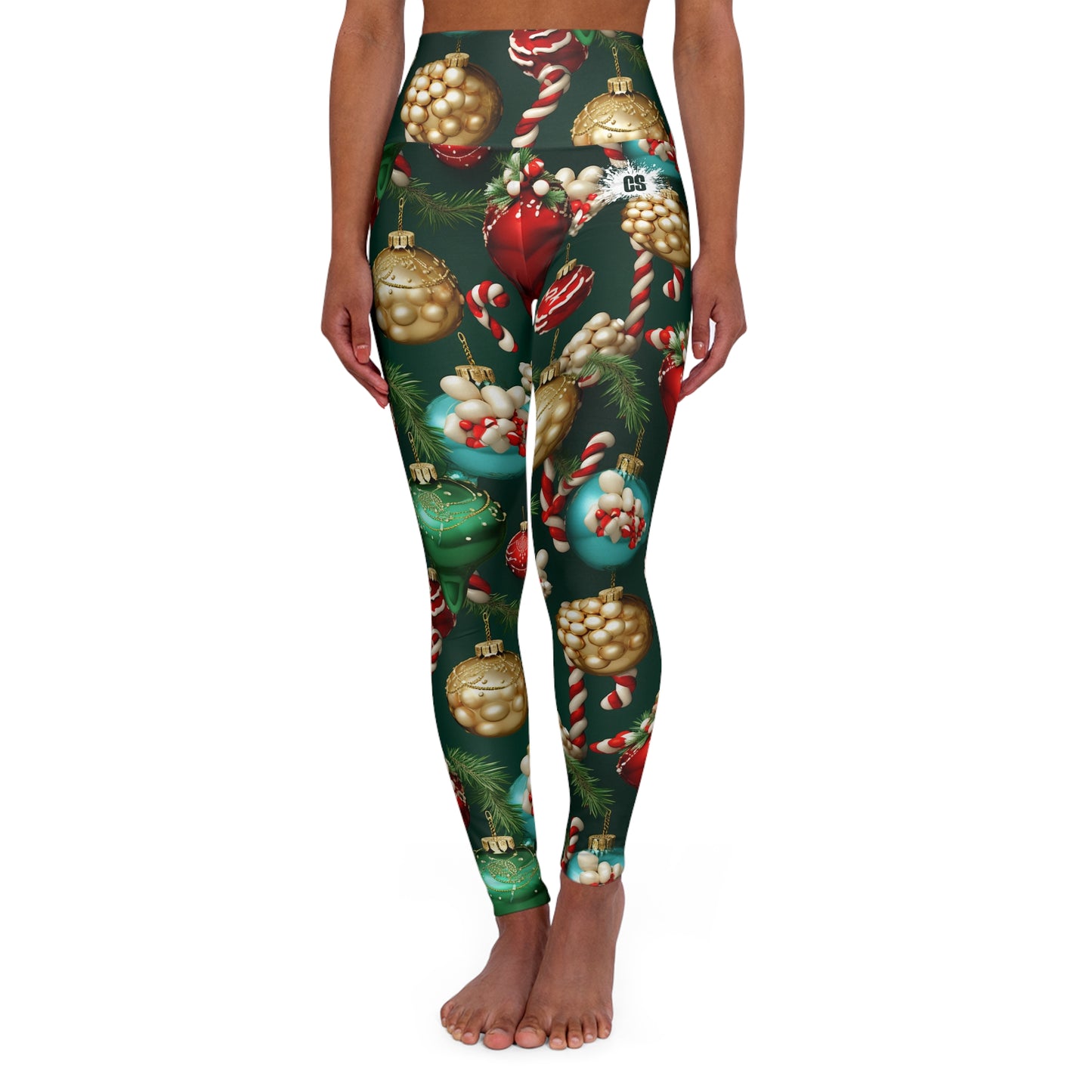 Christmas Ornaments High Waisted Yoga Leggings