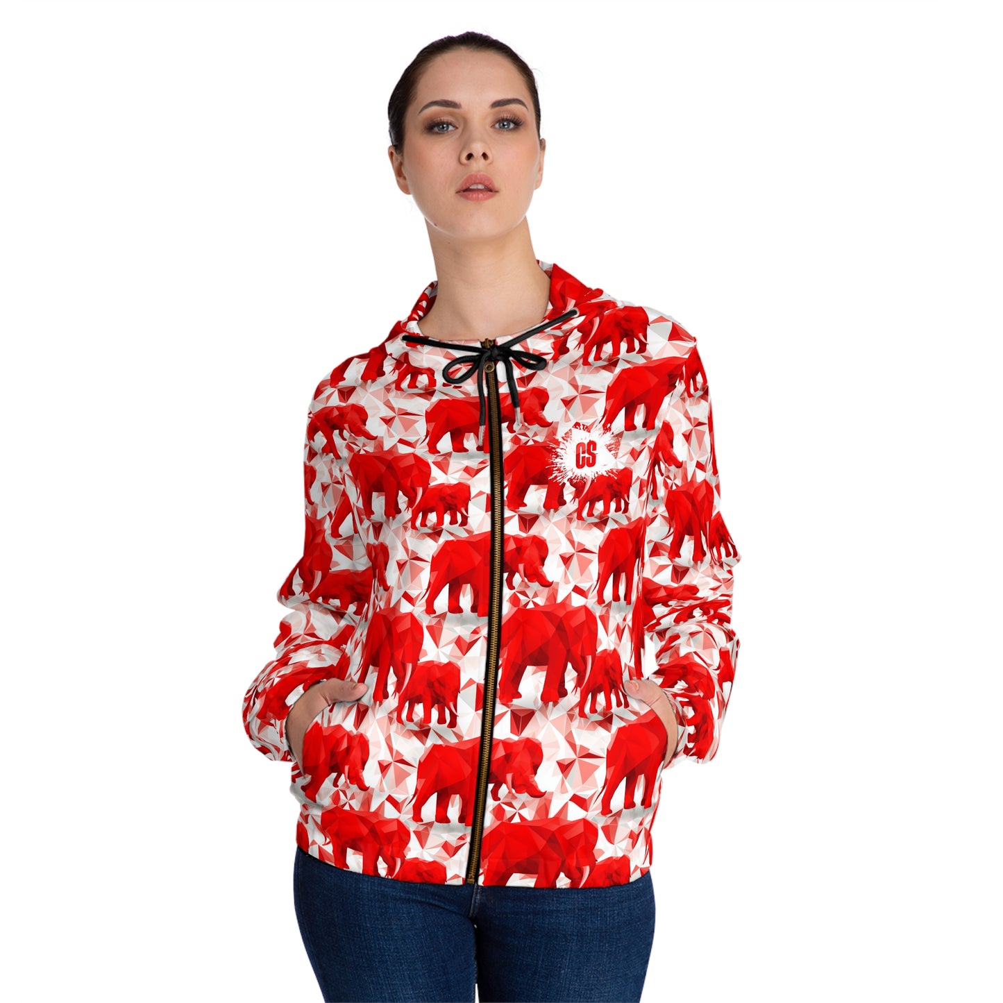 Elephants & Triangles Women’s Full-Zip Hoodie