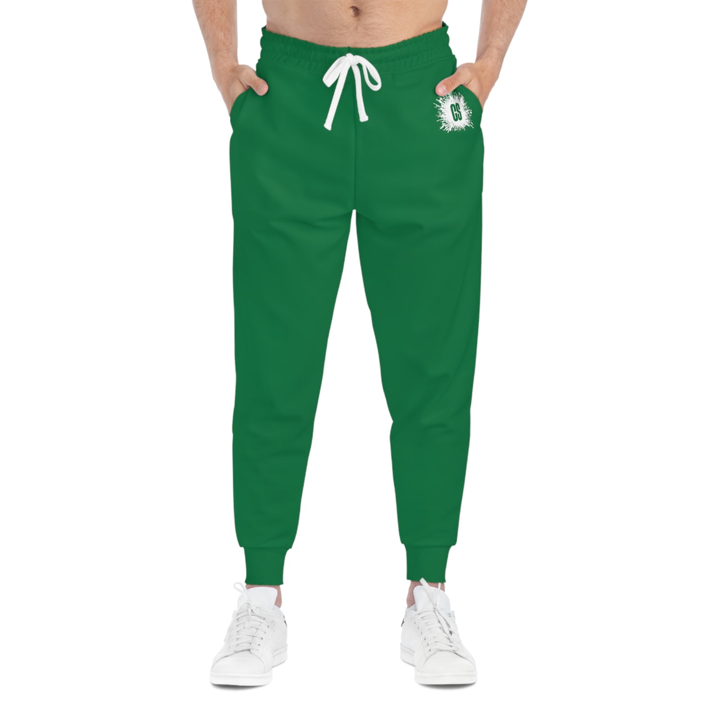 Dark Green Accent Athletic Joggers