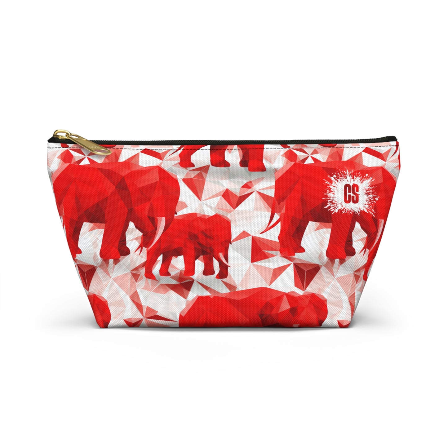 Elephants & Triangles Accessory Pouch w T-bottom