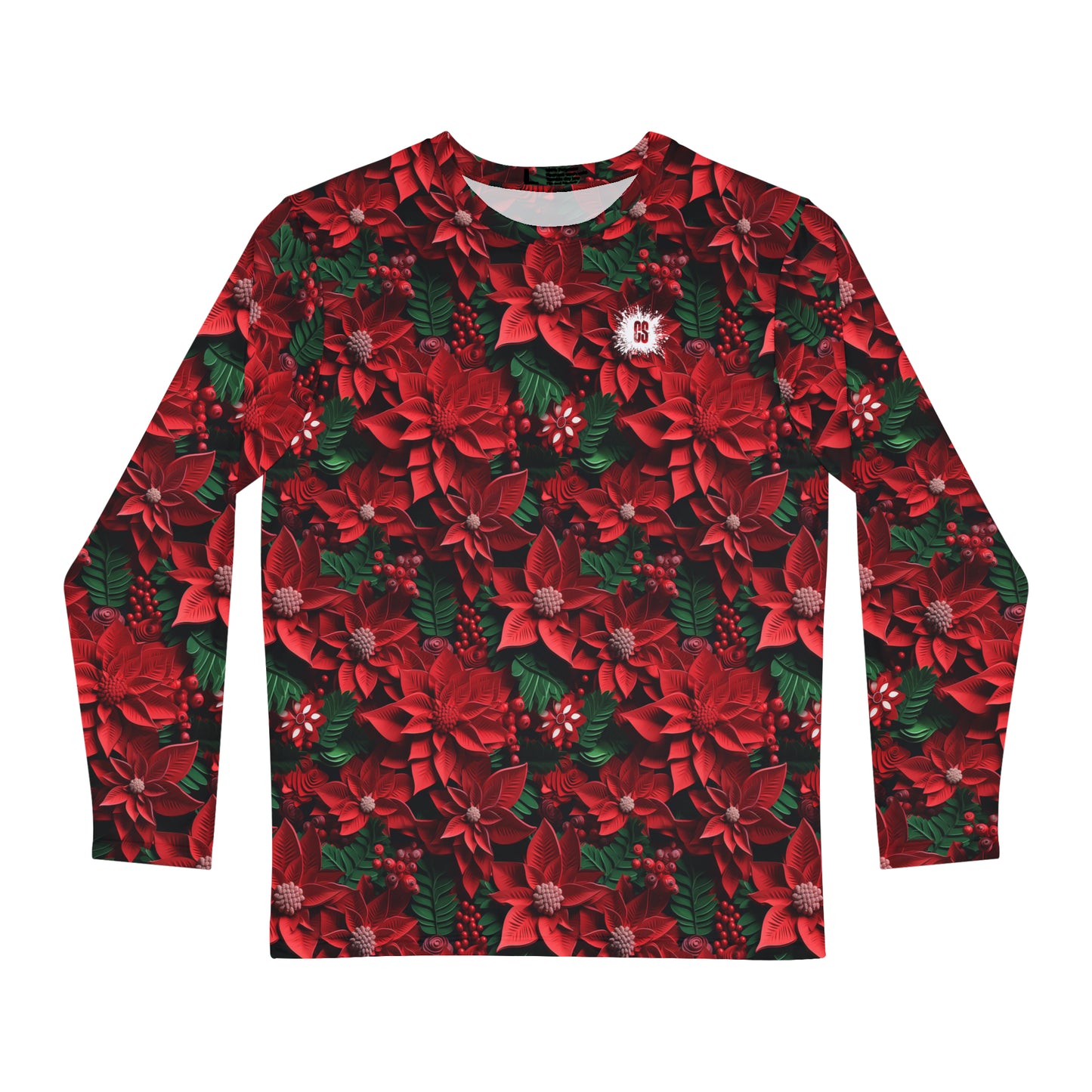 Christmas Leaves Men's Long Sleeve Shirt