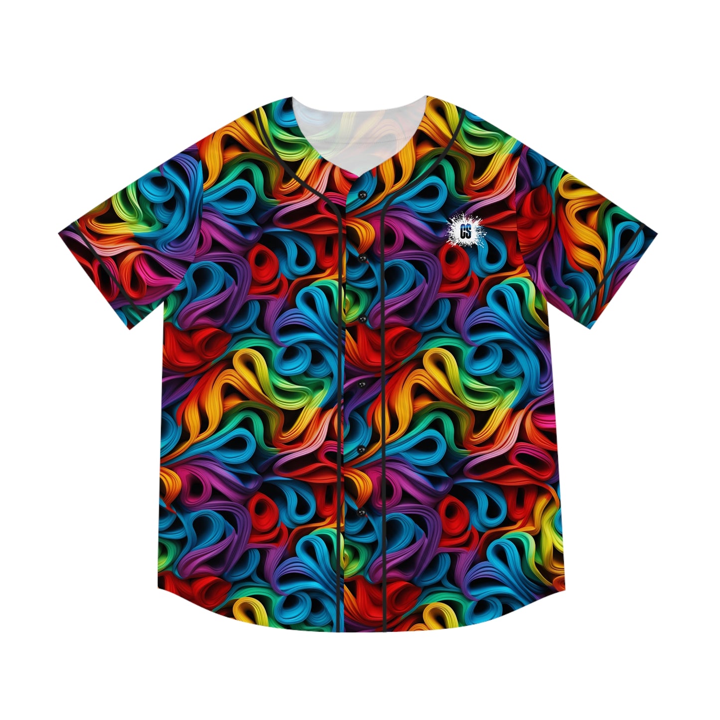 Rubber Band Rainbow Men's Baseball Jersey