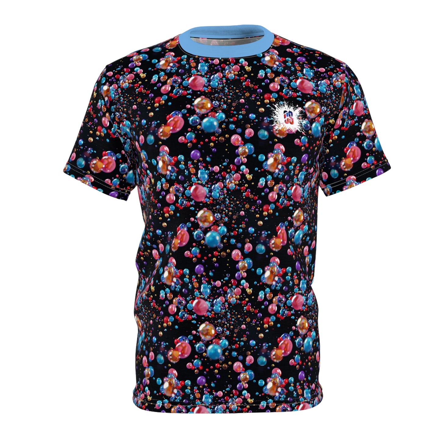 Colorful Champagne Bubbles Unisex Cut & Sew Tee