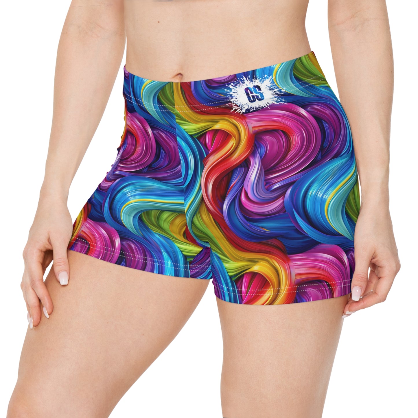 Colorful Paint Swirls Women's Shorts