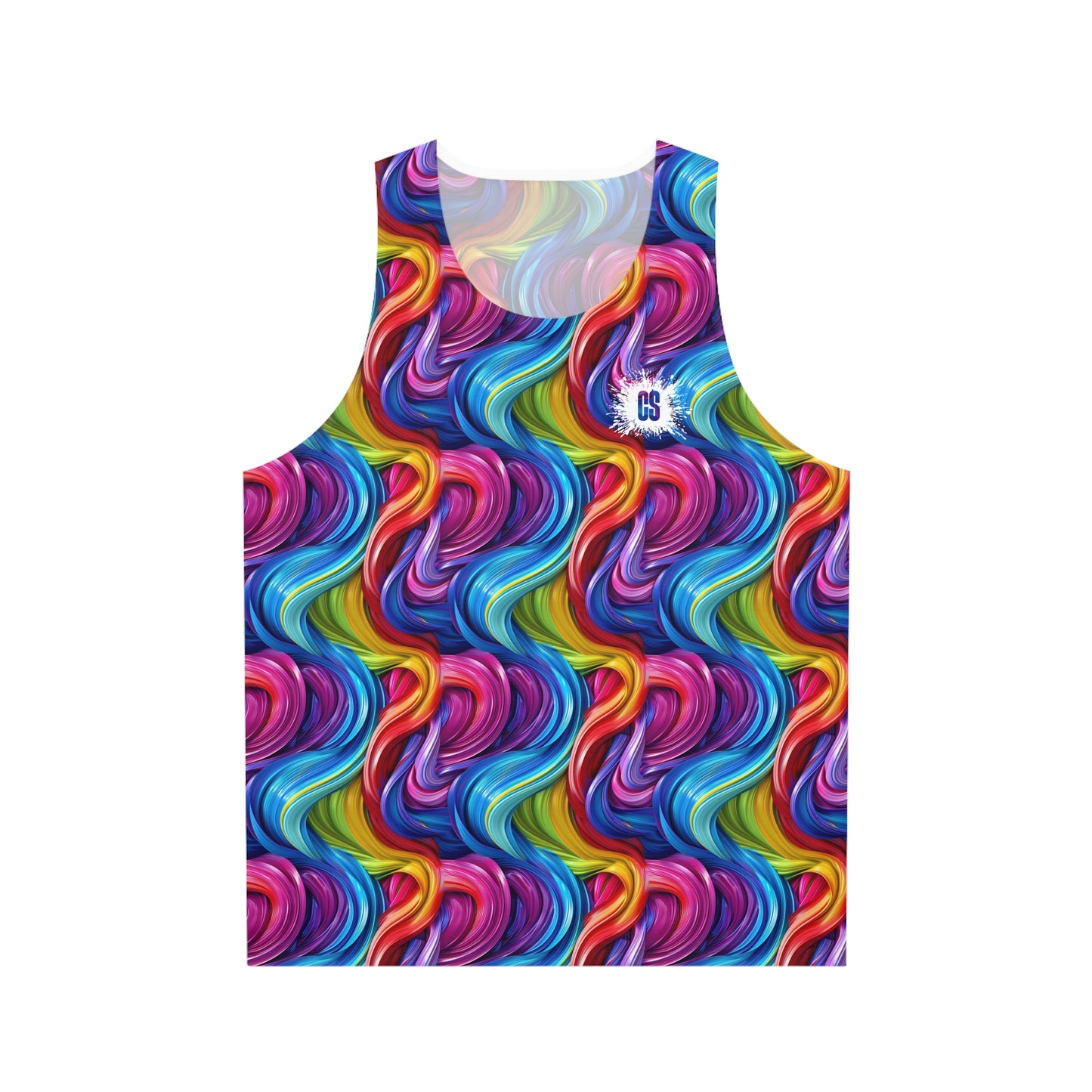 Colorful Paint Swirls Unisex Tank Top