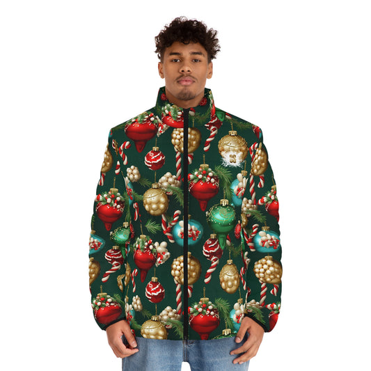 Christmas Ornaments Men's Puffer Jacket