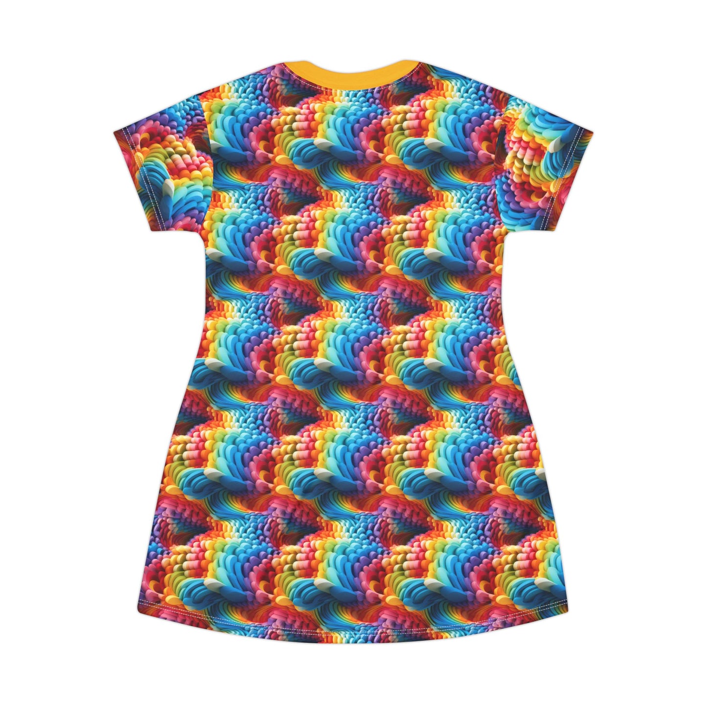 Colorful Foam Rainbow T-Shirt Dress