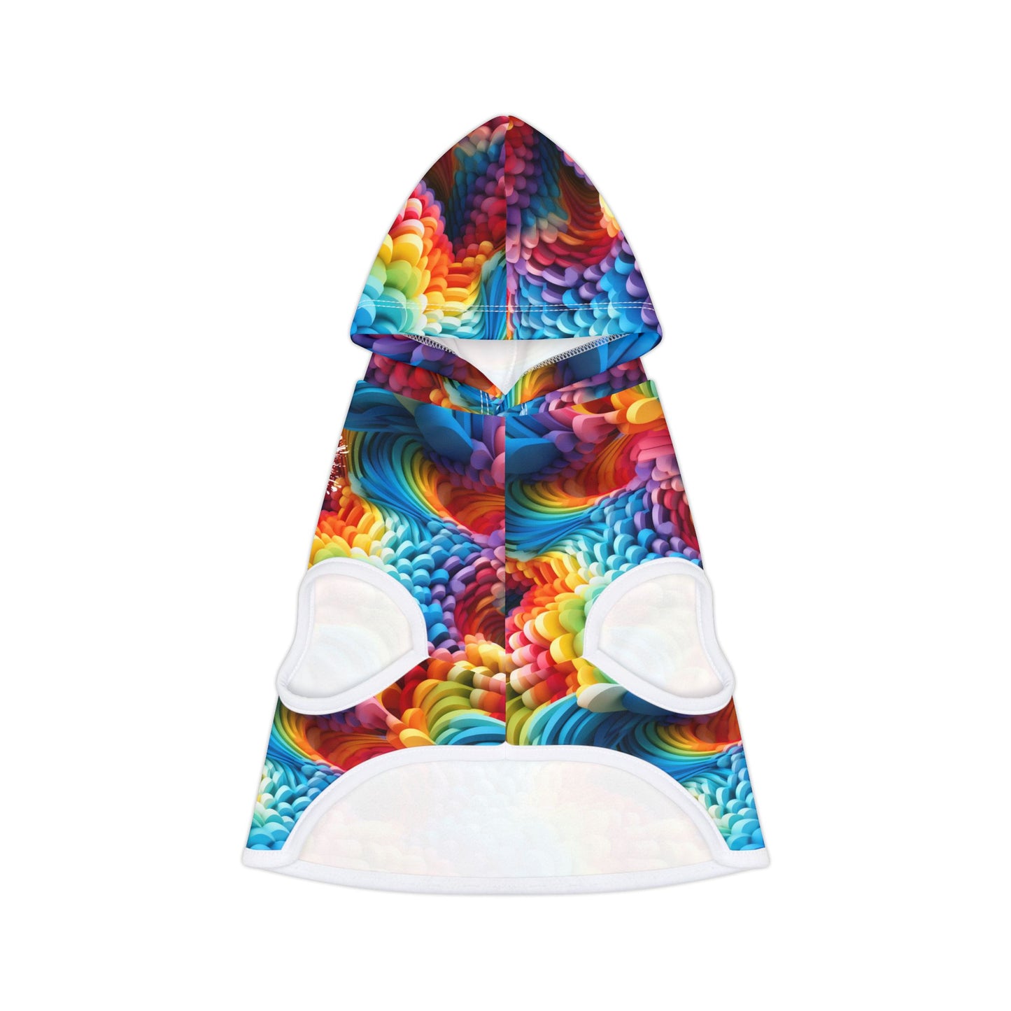 Colorful Foam Rainbow Pet Hoodie