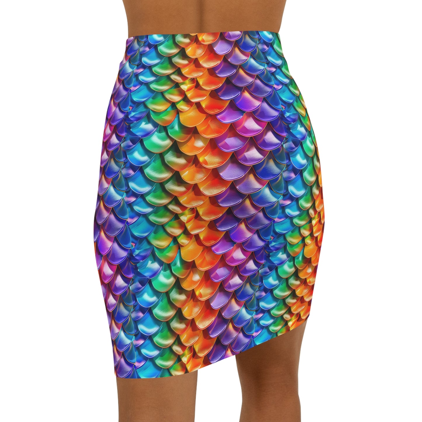 Neon Reptile Women's Mid-Waist Pencil Skirt