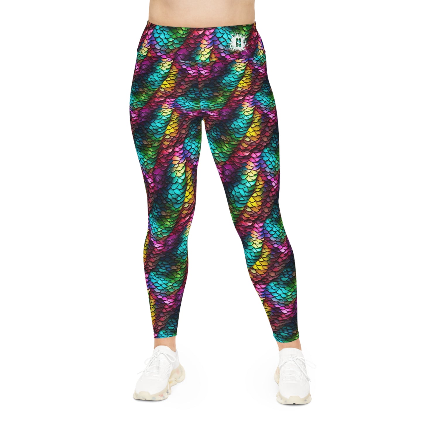 Metallic Reptile Plus Size Leggings