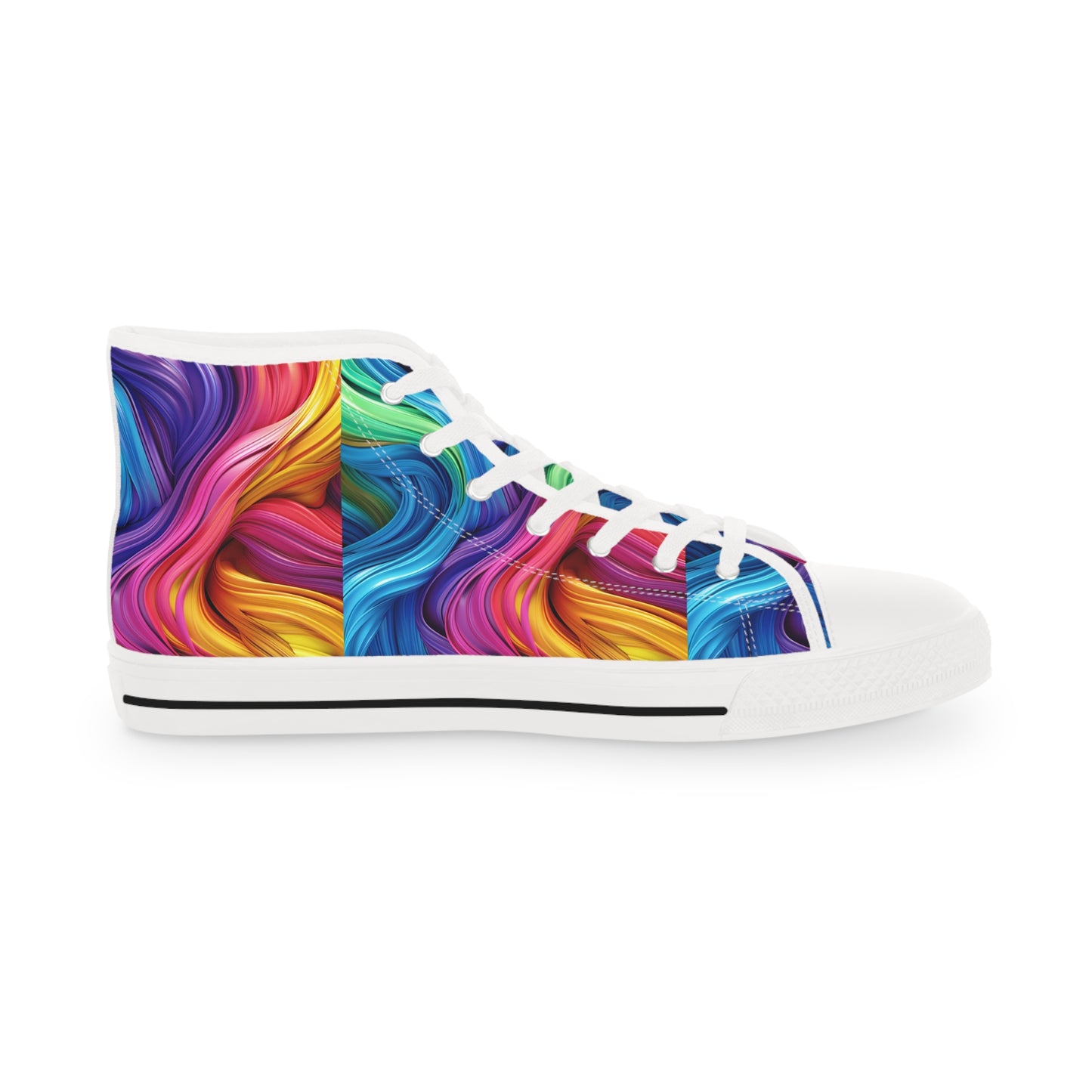Colorful Paint Swirls Men's High Top Sneakers