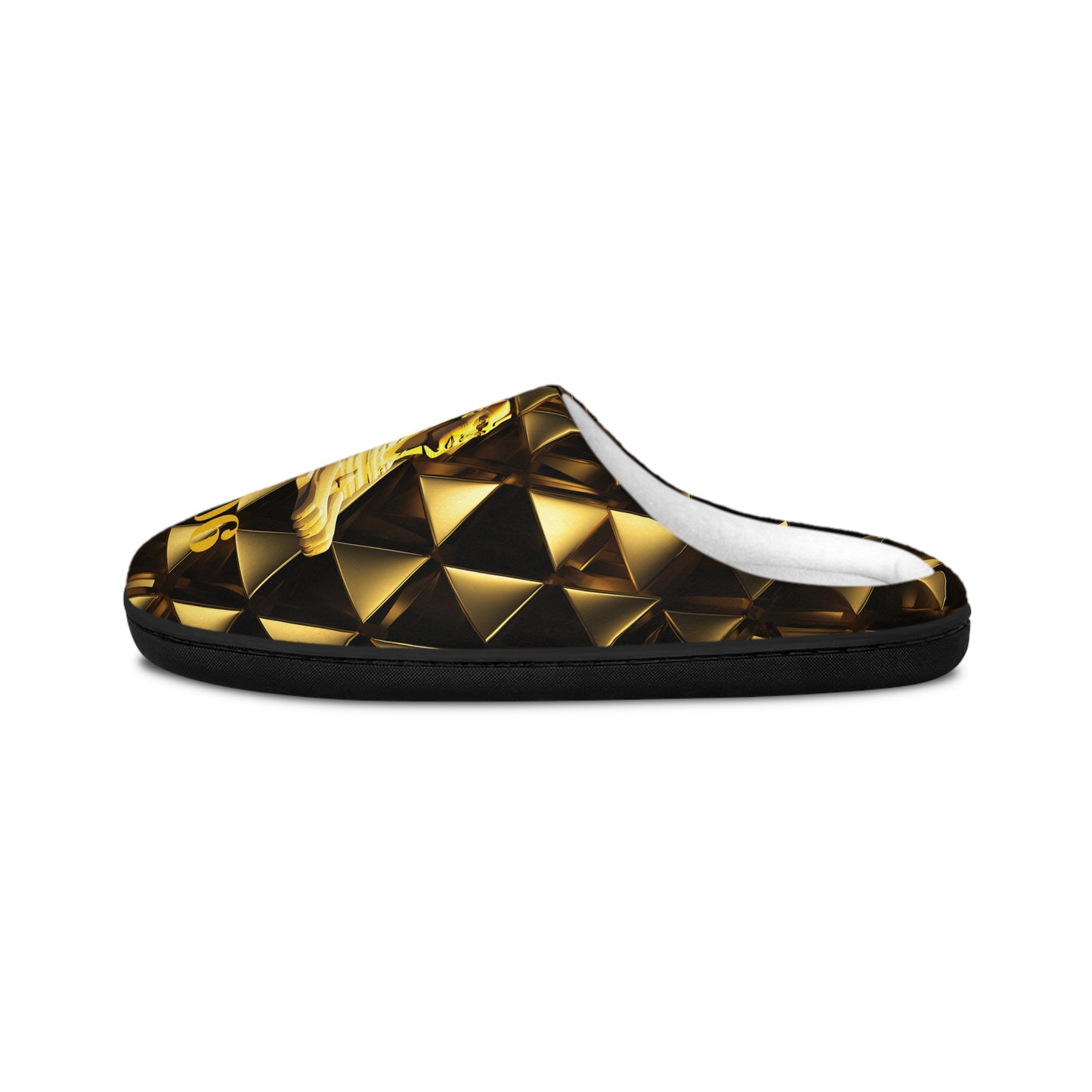 Gold & Black Pyramids 1906 Men's Indoor Slippers