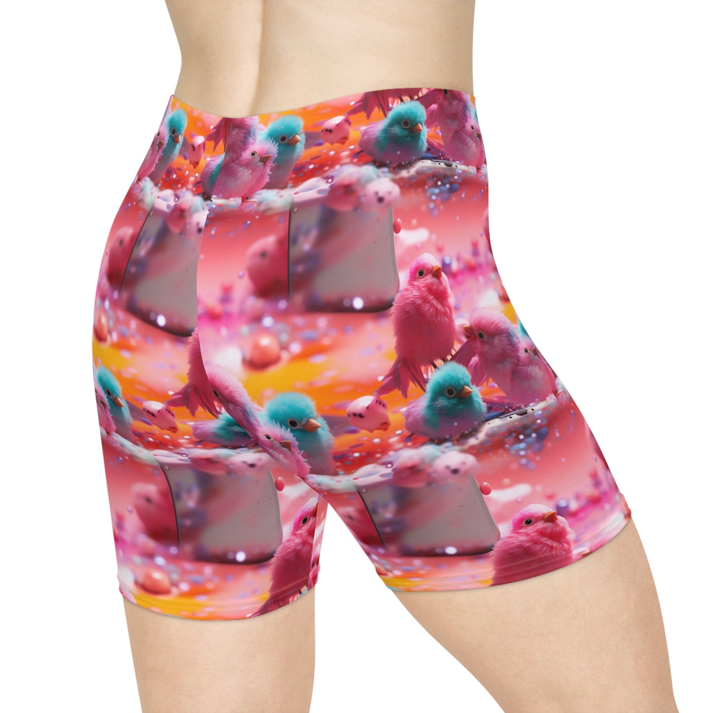 Colorful Bird Menagerie Women's Biker Shorts