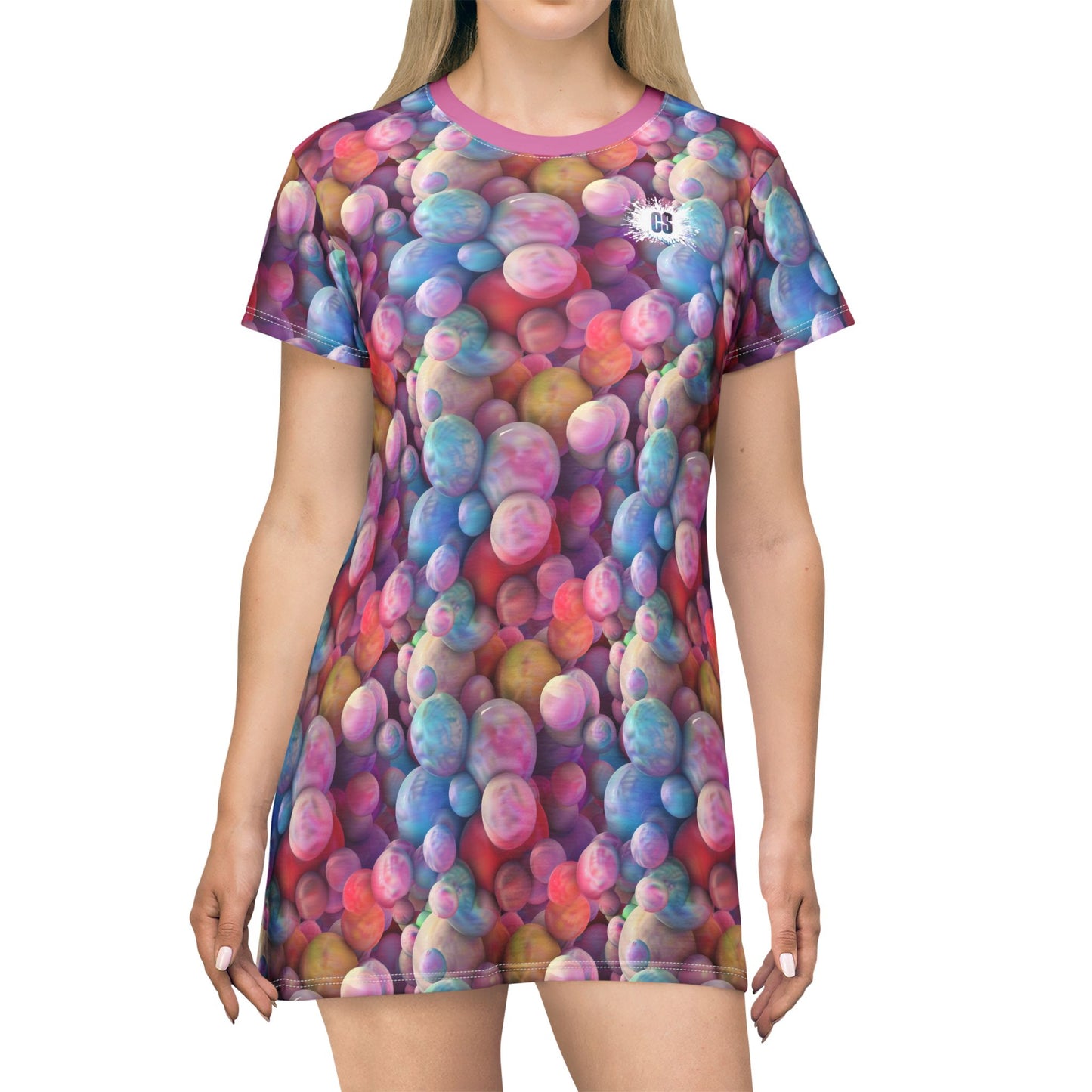 Pastel Marbles T-Shirt Dress