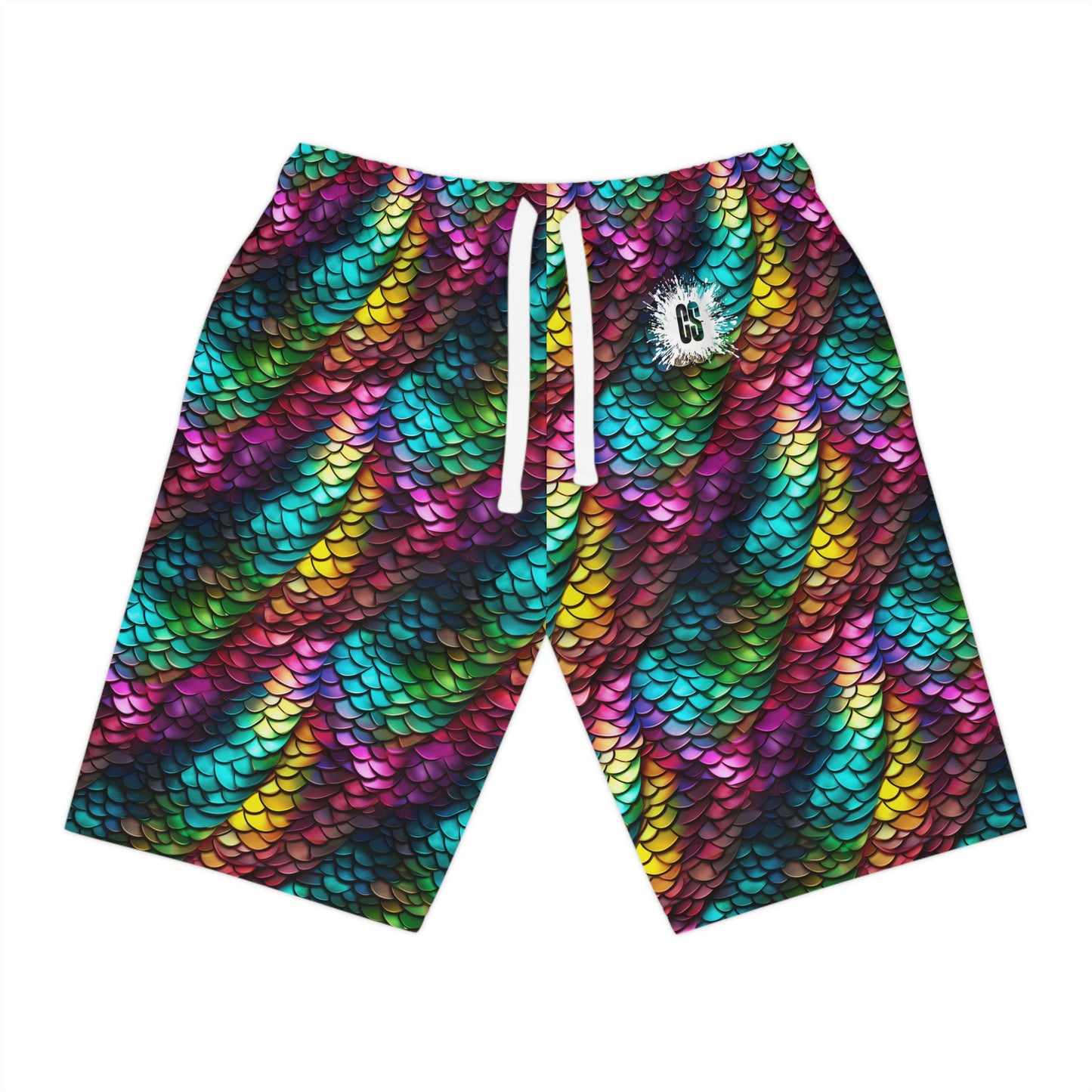 Metallic Reptile Athletic Long Shorts