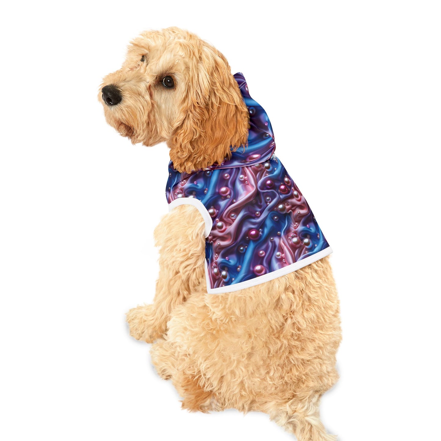 Sartorial Satin & Pearls Pet Hoodie