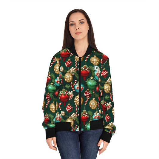 Christmas Ornaments Women's Bomber Jacket