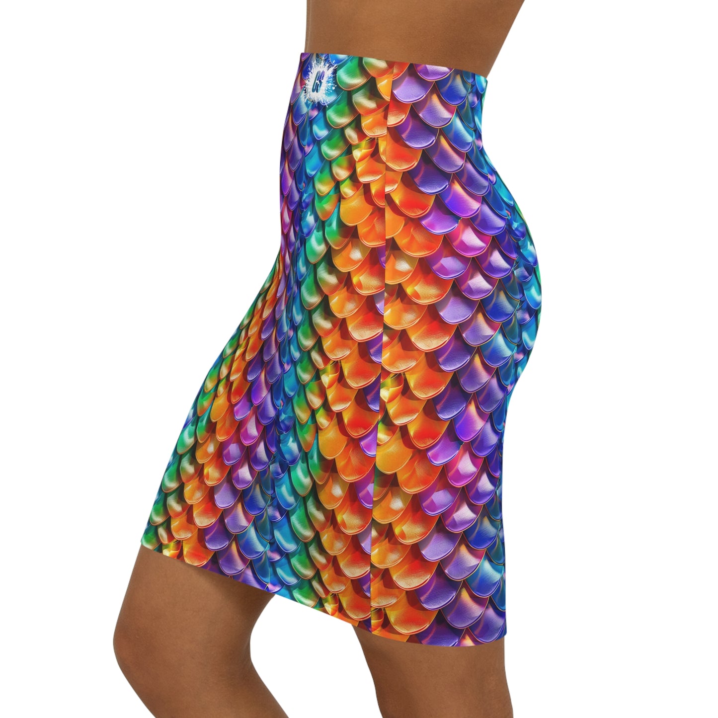 Neon Reptile Women's Mid-Waist Pencil Skirt