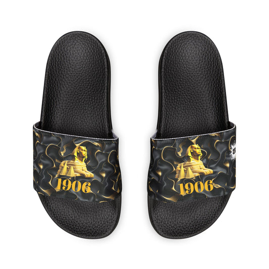 Black & Gold Ruffles 1906 Men's Removable-Strap Sandals