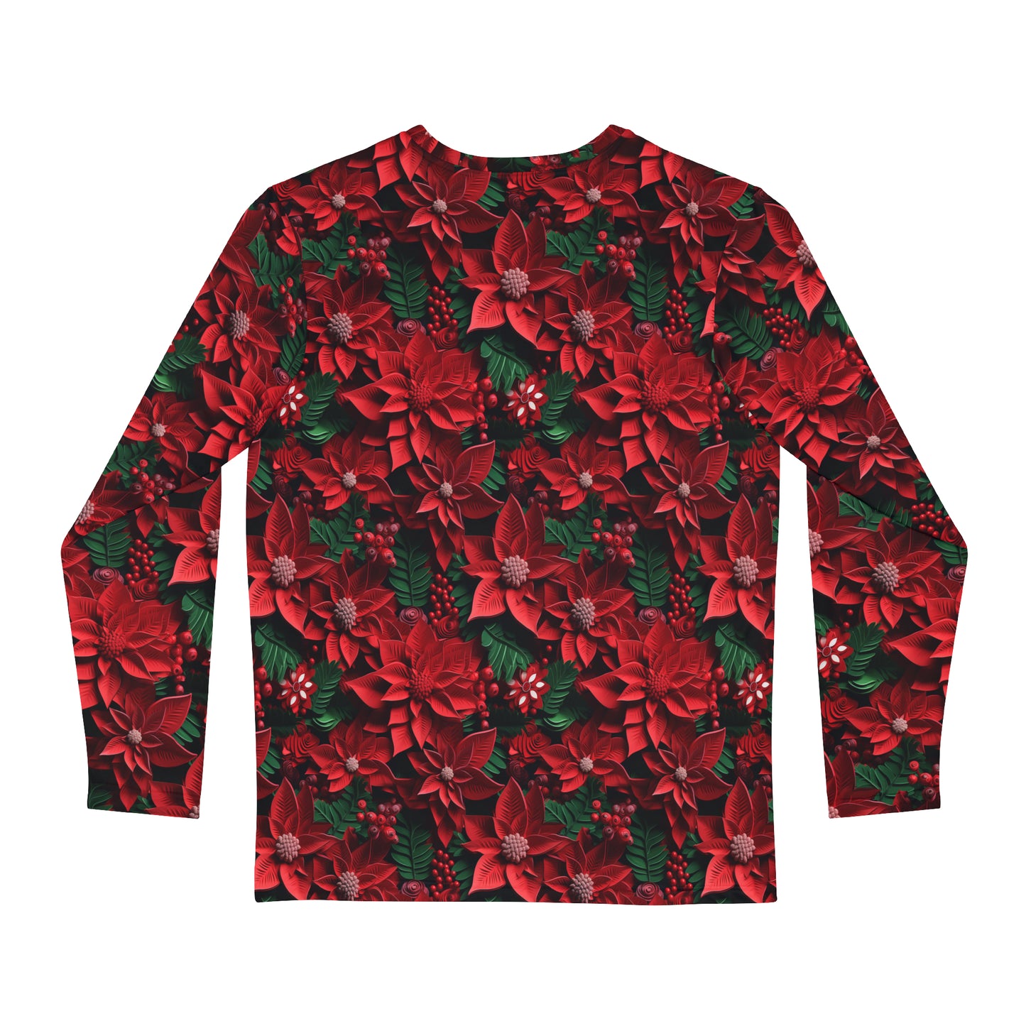 Christmas Leaves Men's Long Sleeve Shirt