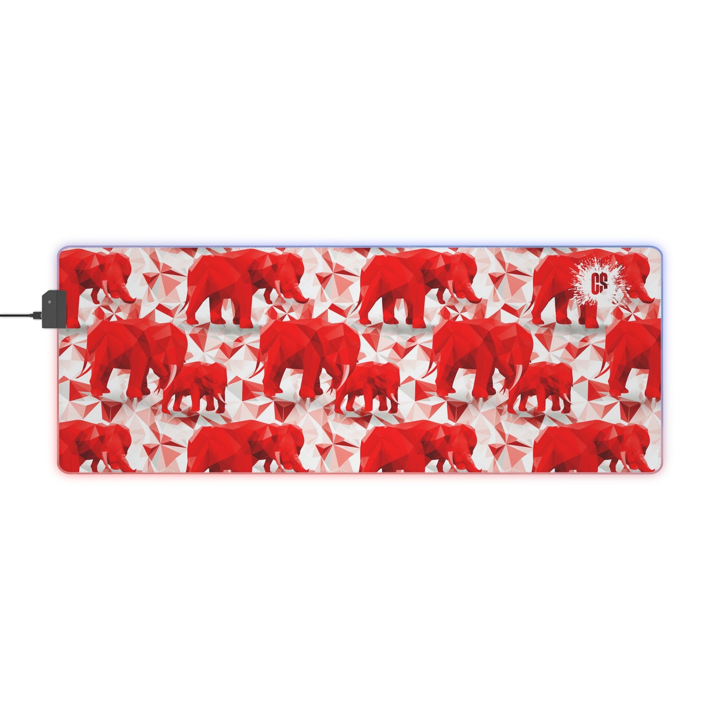 Elephants & Triangles LED Gaming Mouse Pad