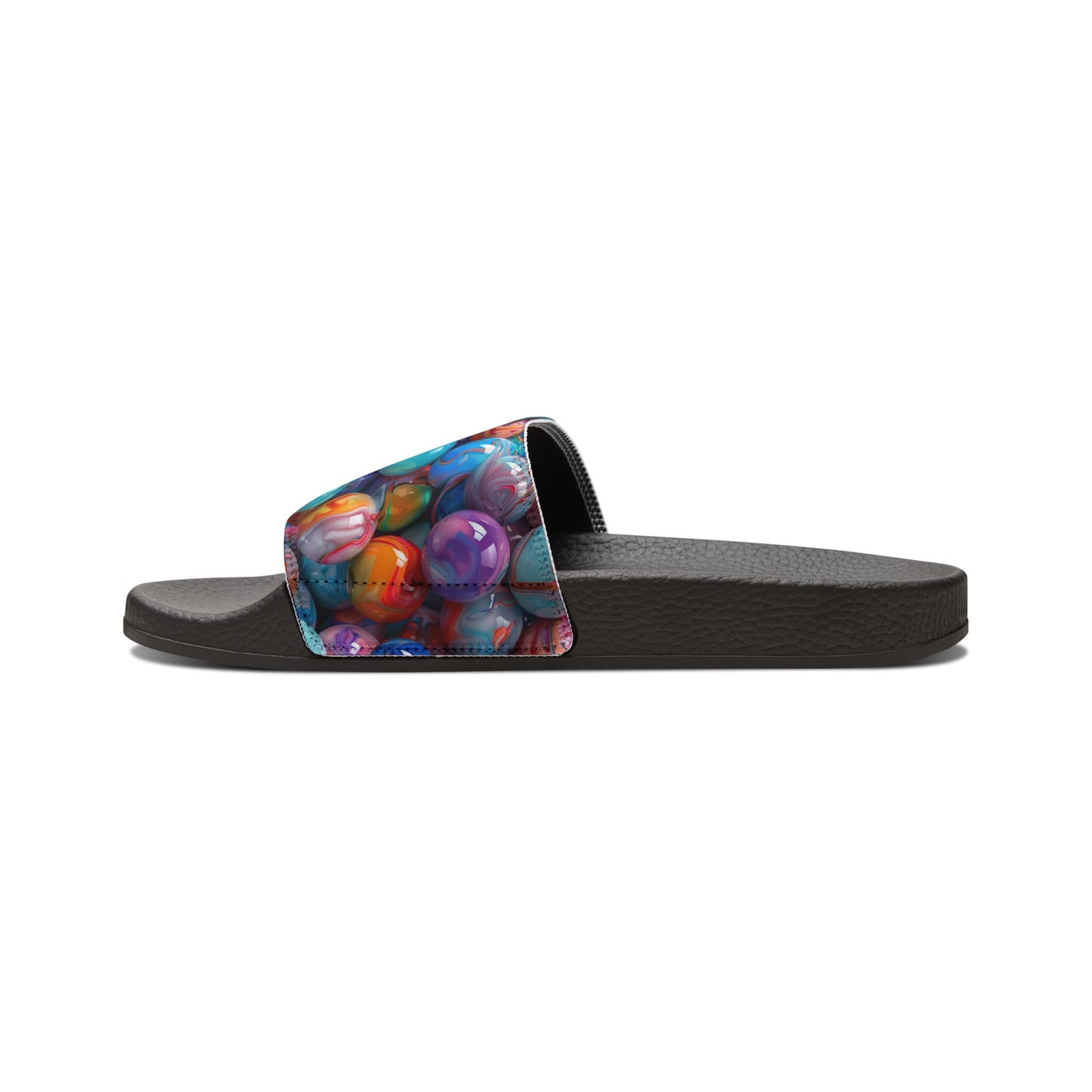 Glossy Colorful Marbles Youth Removable-Strap Sandals