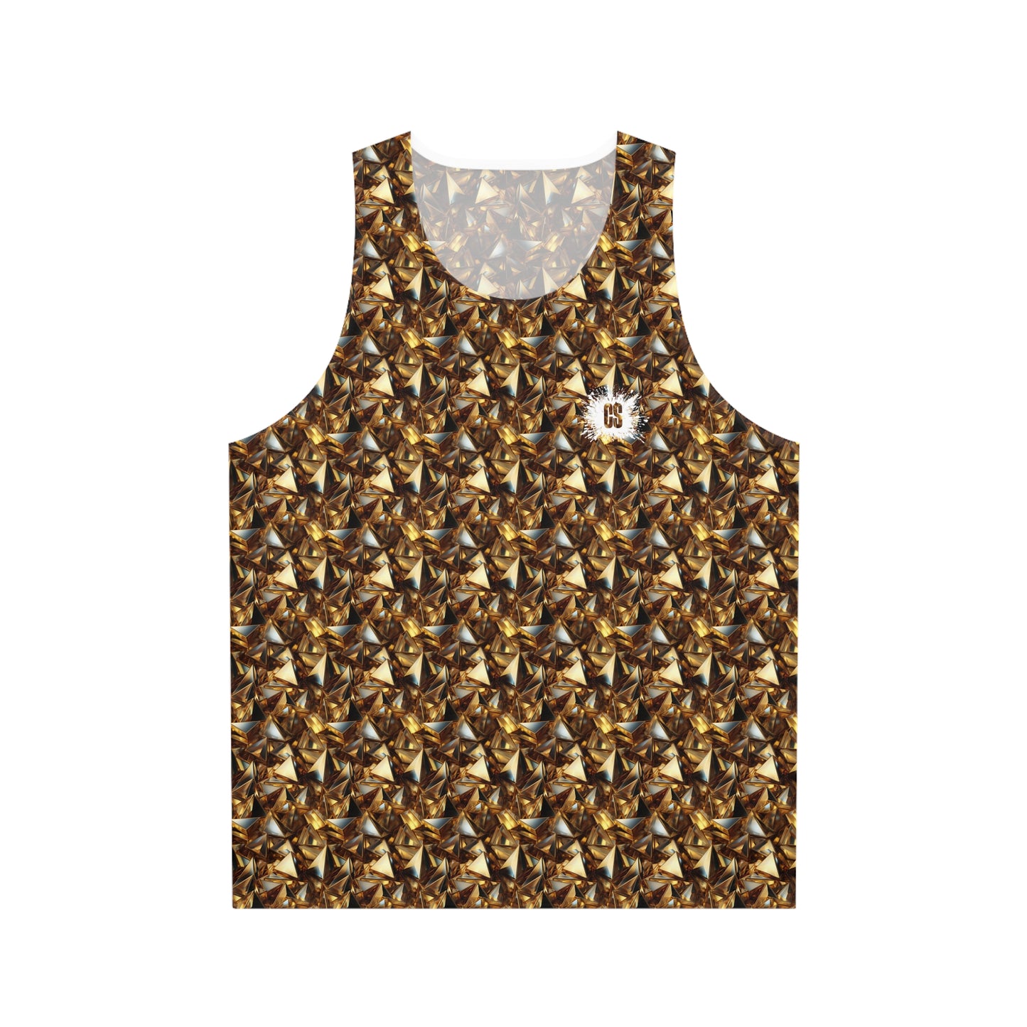 Black & Gold Pyramids Unisex Tank Top