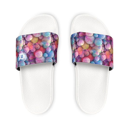 Colorful Gumballs Women's PU Slide Sandals