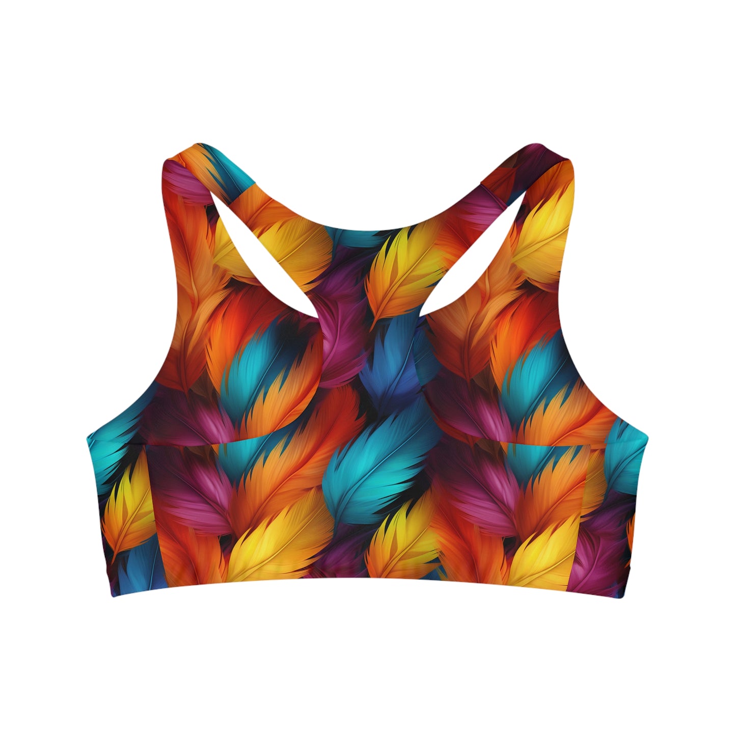 Fall Feathers rSeamless Sports Bra