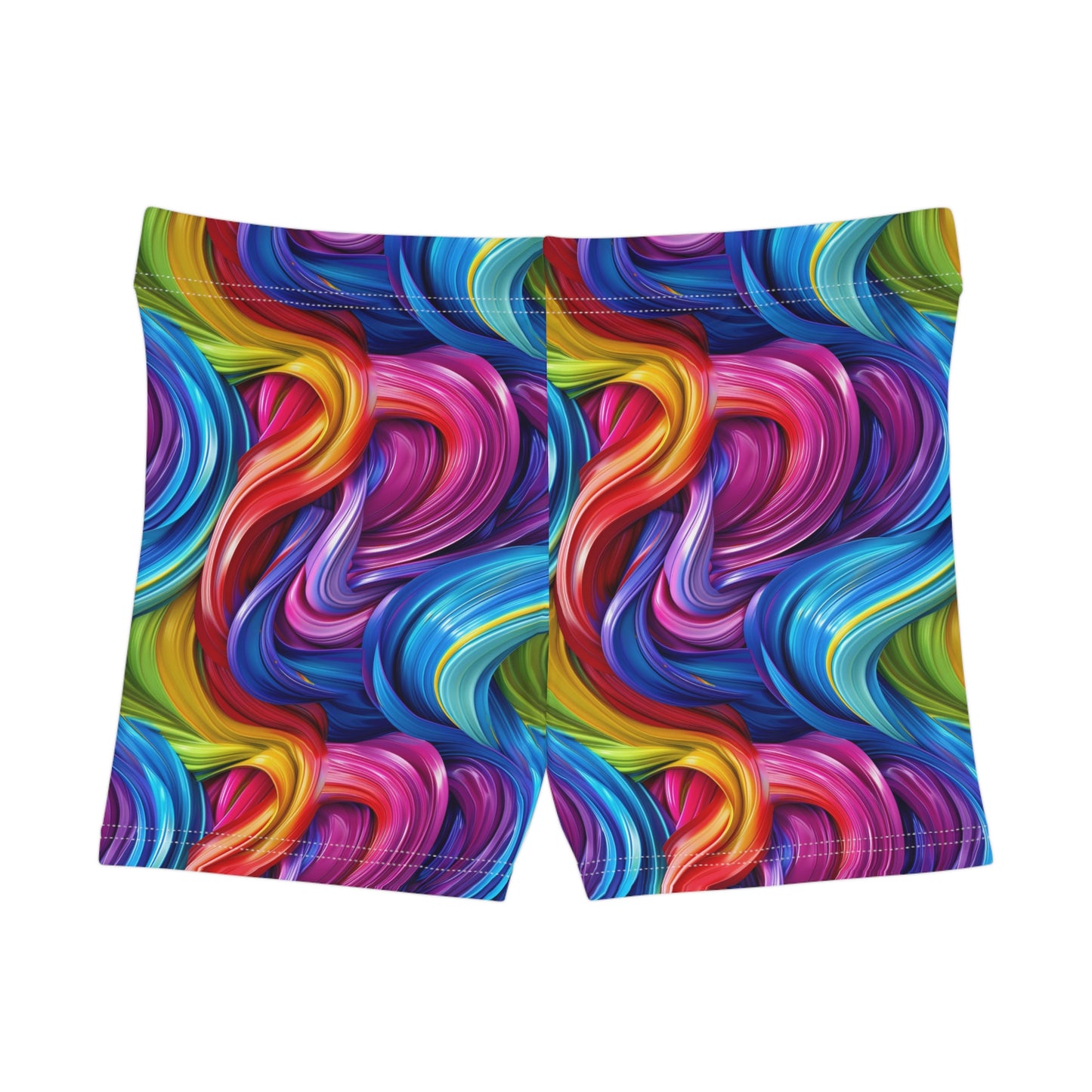 Colorful Paint Swirls Women's Shorts