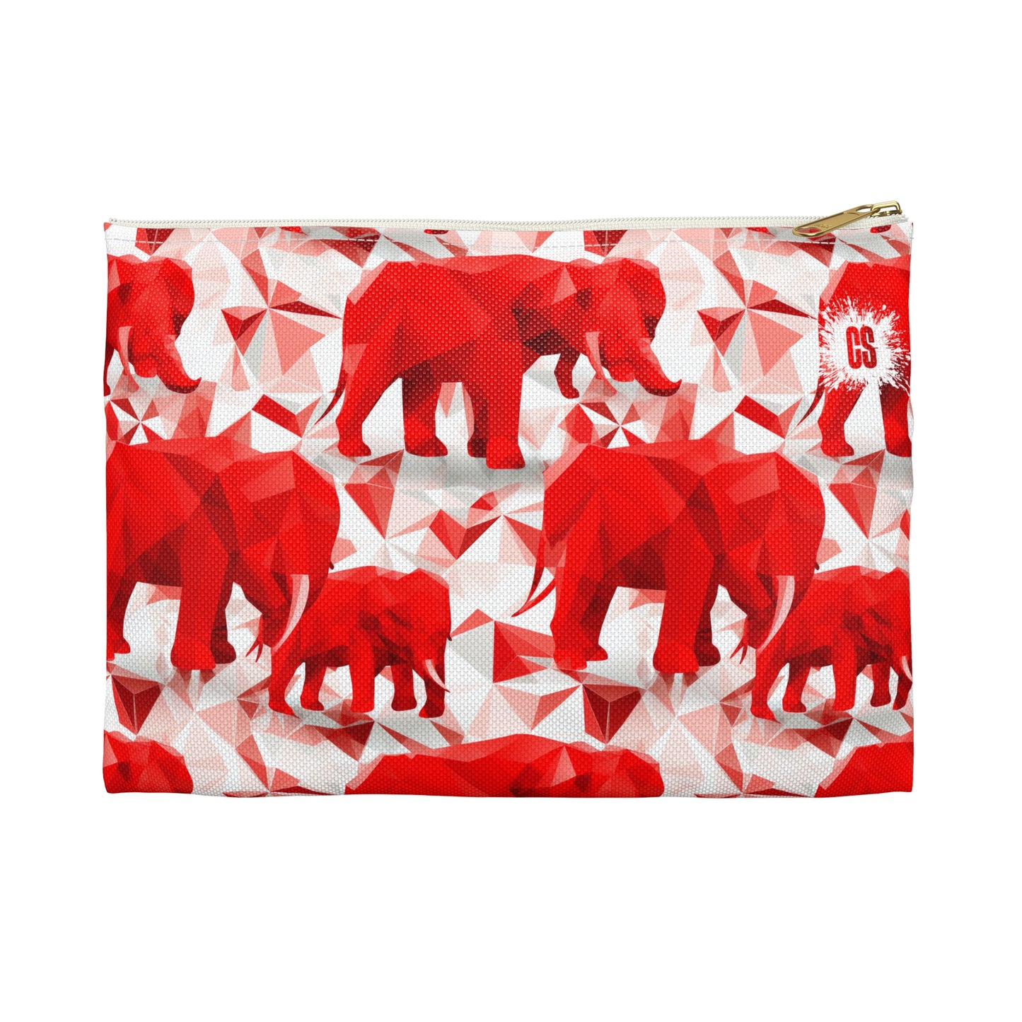 Elephants & Triangles Accessory Pouch