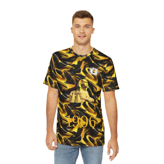 Black & Gold Satin 1906 Men's Polyester Tee