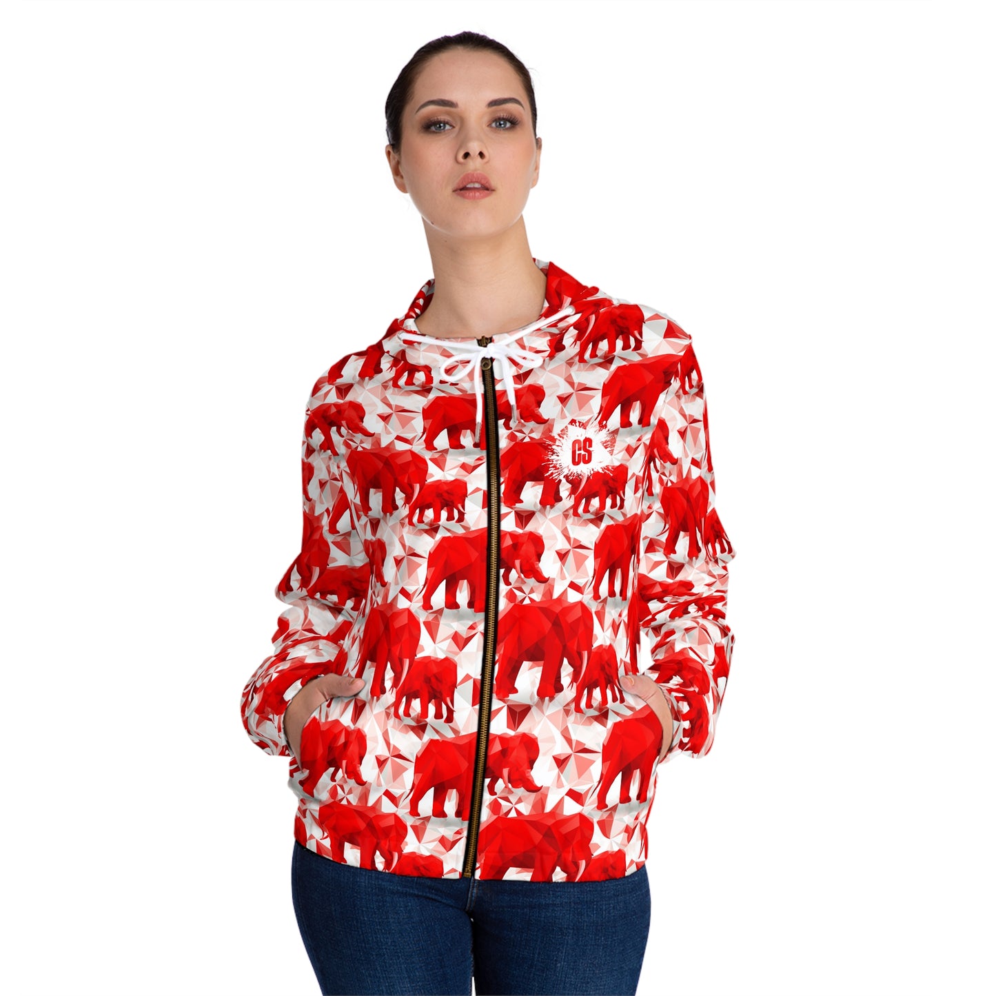 Elephants & Triangles Women’s Full-Zip Hoodie