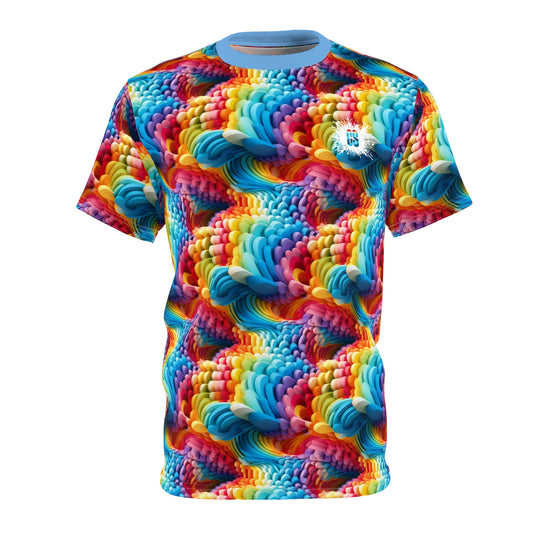 Colorful Foam Rainbow Unisex Cut & Sew Tee