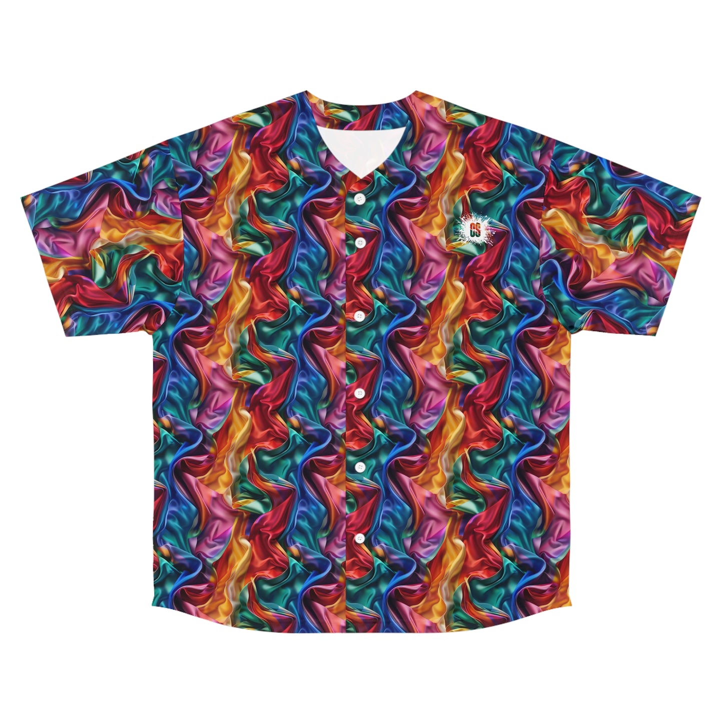 Colorful Satin Men's Baseball Jersey