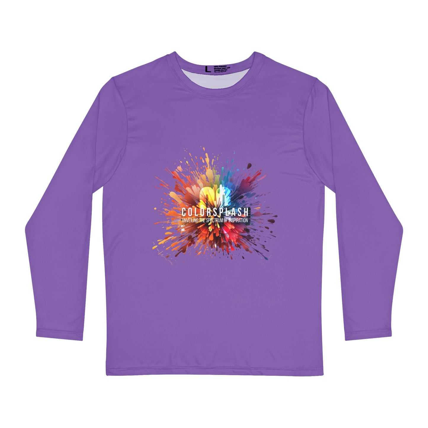 Vibrant Purple ColorSplash Long Sleeve Shirt for Creative Souls