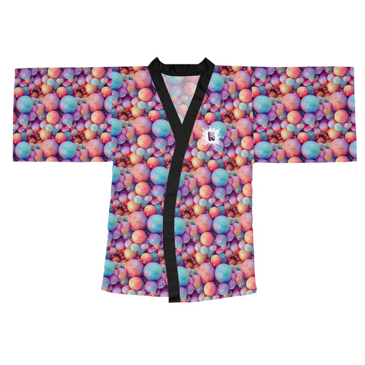 Pastel Jawbreakers Long Sleeve Kimono Robe