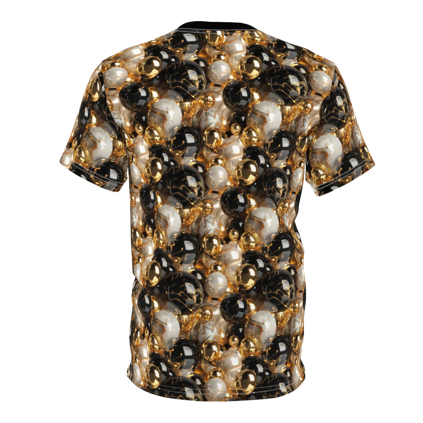 Black & Gold Marbles Unisex Cut & Sew Tee