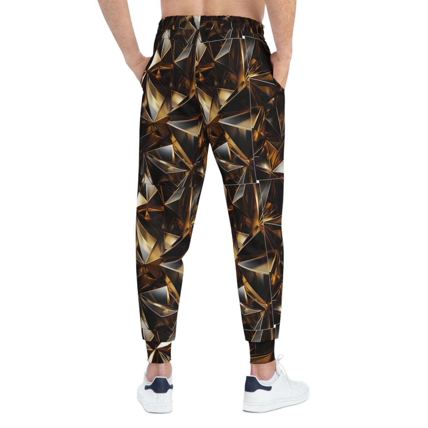 Black & Gold Pyramids Athletic Joggers