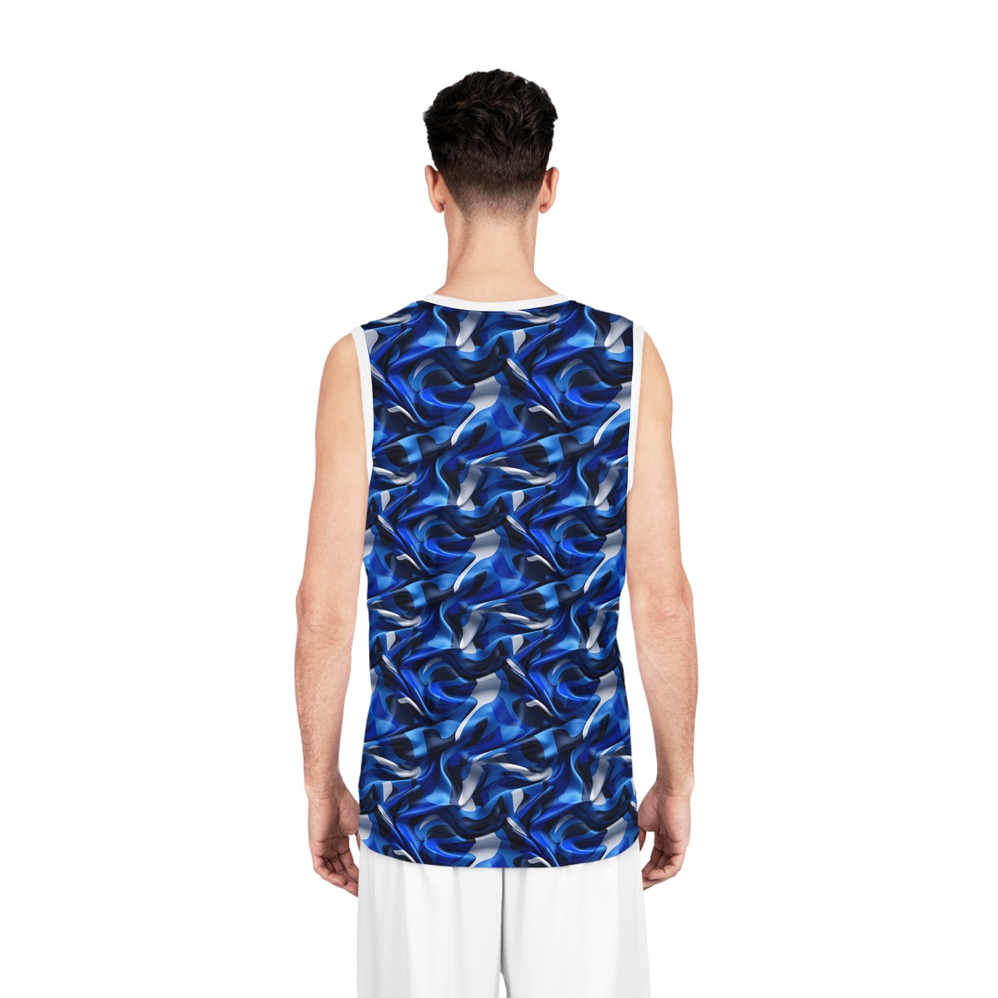 Memphis Blue & Silver Camo Basketball Jersey