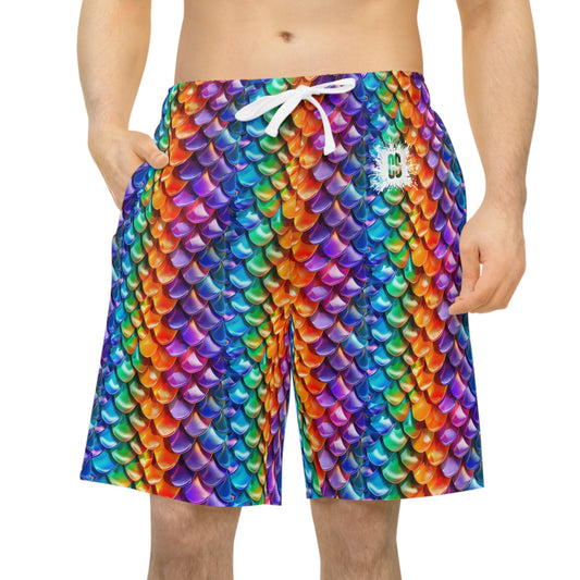 Neon Reptile Athletic Long Shorts