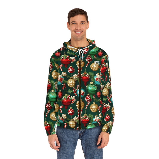 Christmas Ornaments Men's Full-Zip Hoodie