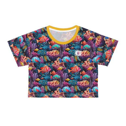 Deep Sea Aquatic Life Dance Crop Tee